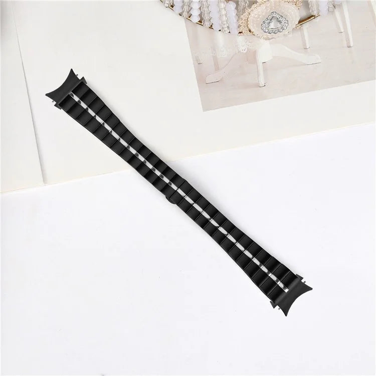 For Samsung Galaxy Watch FE 40mm / Watch4 40mm 44mm / Watch 5 40mm 44mm Stainless Steel Watch Strap Wrist Band+Silver