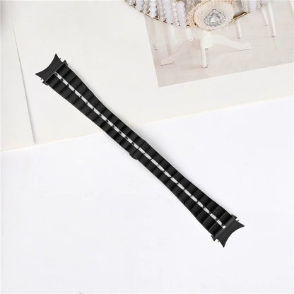 For Samsung Galaxy Watch FE 40mm / Watch4 40mm 44mm / Watch 5 40mm 44mm Stainless Steel Watch Strap Wrist Band+Silver