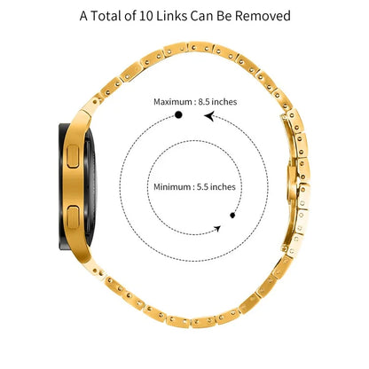 For Samsung Galaxy Watch FE 40mm / Watch4 40mm 44mm / Watch 5 40mm 44mm Stainless Steel Watch Strap Wrist Band