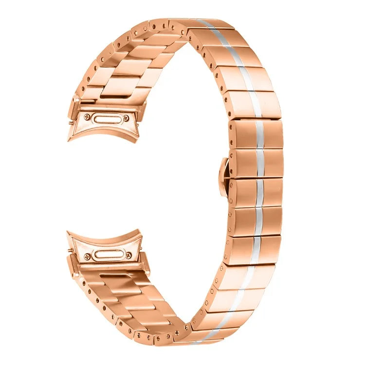 For Samsung Galaxy Watch FE 40mm / Watch4 40mm 44mm / Watch 5 40mm 44mm Stainless Steel Watch Strap Wrist Band+Silver