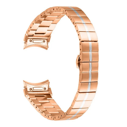 For Samsung Galaxy Watch FE 40mm / Watch4 40mm 44mm / Watch 5 40mm 44mm Stainless Steel Watch Strap Wrist Band+Silver