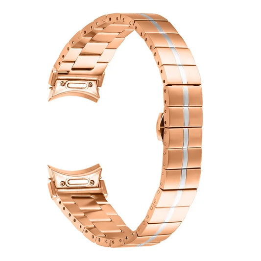 For Samsung Galaxy Watch FE 40mm / Watch4 40mm 44mm / Watch 5 40mm 44mm Stainless Steel Watch Strap Wrist Band+Silver