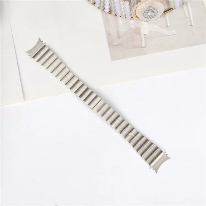 For Samsung Galaxy Watch FE 40mm / Watch4 40mm 44mm / Watch 5 40mm 44mm Stainless Steel Watch Strap Wrist Band