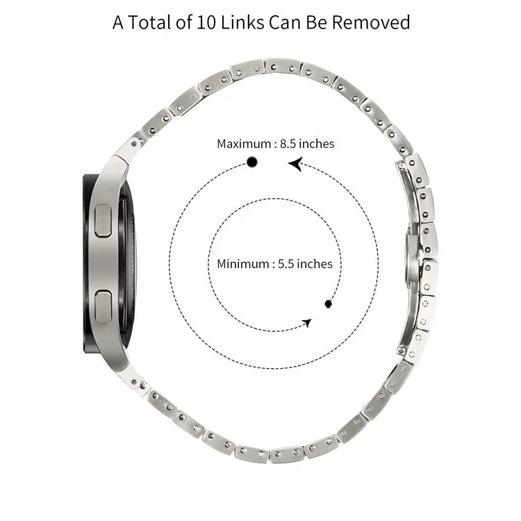 For Samsung Galaxy Watch FE 40mm / Watch4 40mm 44mm / Watch 5 40mm 44mm Stainless Steel Watch Strap Wrist Band
