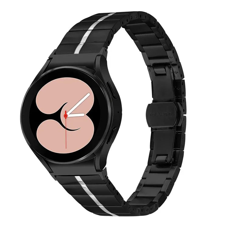 For Samsung Galaxy Watch6 40mm / 44mm / Watch6 Classic 43mm / 47mm Stainless Steel Strap Stylish Wrist Band