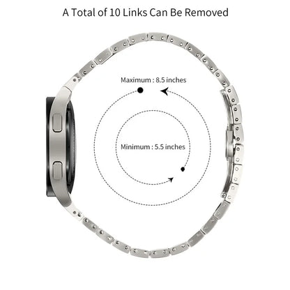 For Samsung Galaxy Watch FE 40mm / Watch4 / Watch4 Classic /  Watch4 Active / Watch 5 / Watch 5 Pro Stainless Steel Strap Wrist Band