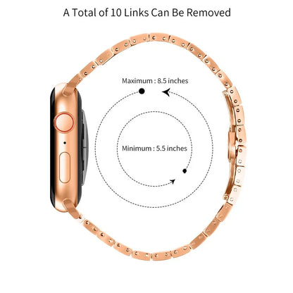For Apple Watch Series 9 8 7 41mm  /  6 5 4 SE (2022) SE (2023) SE 40mm  /  3 2 1 38mm Stainless Steel Strap