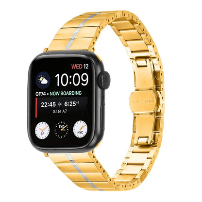 For Apple Watch Series 9 8 7 41mm  /  6 5 4 SE (2022) SE (2023) SE 40mm  /  3 2 1 38mm Stainless Steel Strap