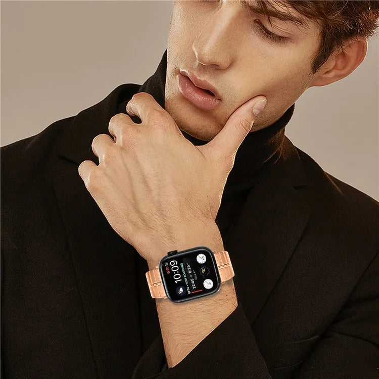 For Apple Watch Series 9 8 7 41mm  /  6 5 4 SE (2022) SE (2023) SE 40mm  /  3 2 1 38mm Stainless Steel Strap