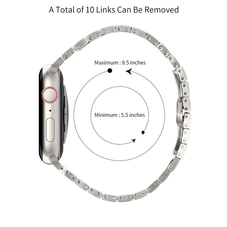 For Apple Watch Series 9 8 7 41mm  /  6 5 4 SE (2022) SE (2023) SE 40mm  /  3 2 1 38mm Stainless Steel Strap