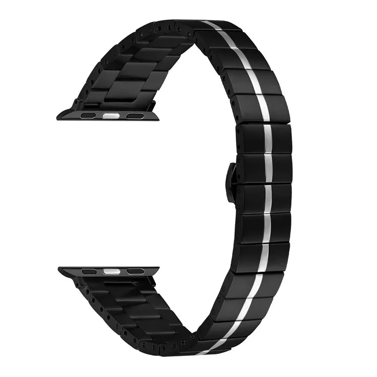 For Apple Watch Ultra 2 Ultra 49mm  /  Series 9 8 7 45mm  /  6 5 4 SE (2022) SE (2023) SE 44mm  /  3 2 1 42mm Stainless Steel Strap