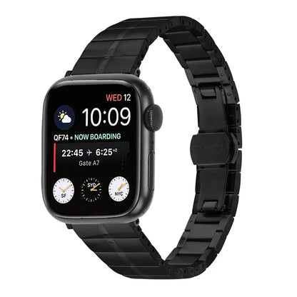 For Apple Watch Ultra 2 Ultra 49mm  /  Series 9 8 7 45mm  /  6 5 4 SE (2022) SE (2023) SE 44mm  /  3 2 1 42mm Stainless Steel Strap