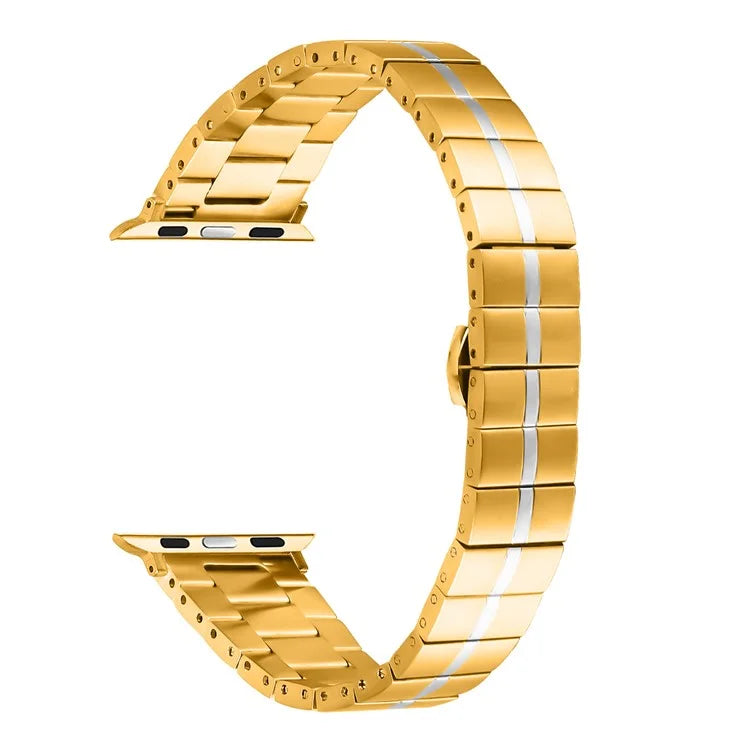 For Apple Watch Ultra 2 Ultra 49mm  /  Series 9 8 7 45mm  /  6 5 4 SE (2022) SE (2023) SE 44mm  /  3 2 1 42mm Stainless Steel Strap