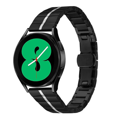 For Garmin Forerunner 245 / 245 Music Smartwatch Band Stainless Steel Wrist Strap+Silver