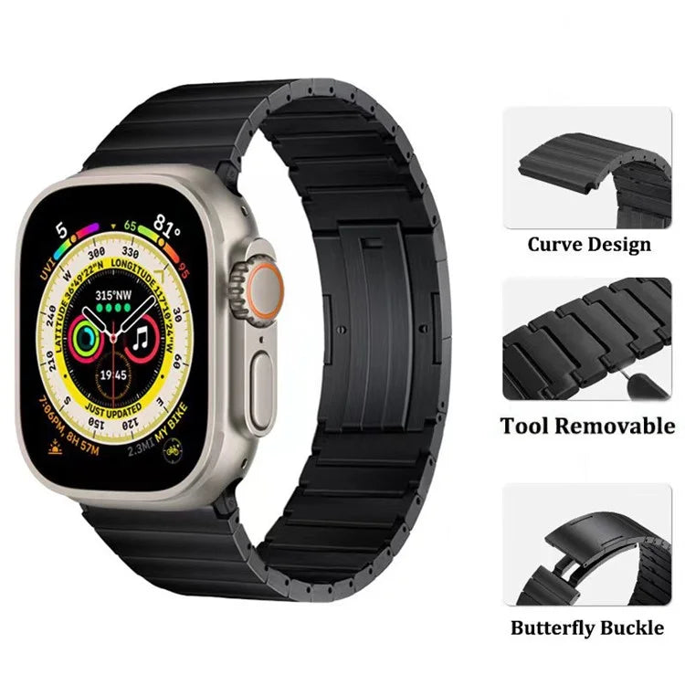 For Apple Watch Series 9 8 7 41mm / 6 5 4 SE (2022) SE (2023) SE 40mm / 3 2 1 38mm Titanium Alloy Watch Band