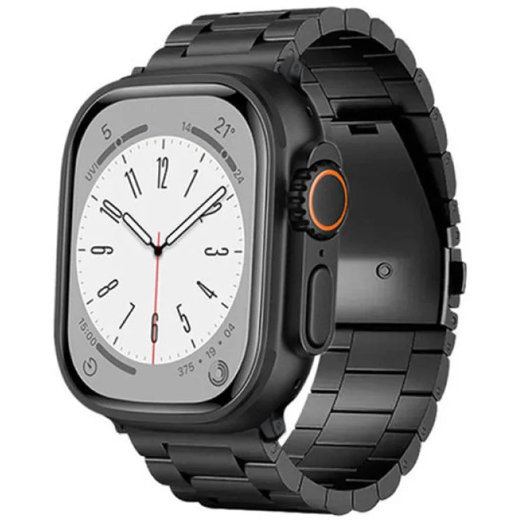 For Apple Watch Ultra 2 Ultra 49mm / Series 9 8 7 45mm / 6 5 4 SE (2022) SE (2023) SE 44mm / 3 2 1 42mm Titanium Alloy Band 3-Bead