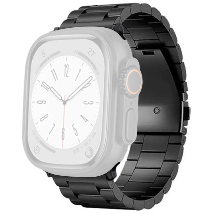 For Apple Watch Series 9 8 7 41mm / 6 5 4 SE (2022) SE (2023) SE 40mm / 3 2 1 38mm Watch Band 3-Bead Titanium Alloy Strap