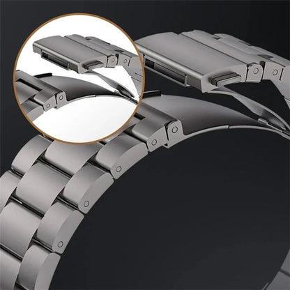 For Apple Watch Series 9 8 7 41mm / 6 5 4 SE (2022) SE (2023) SE 40mm / 3 2 1 38mm Watch Band 3-Bead Titanium Alloy Strap