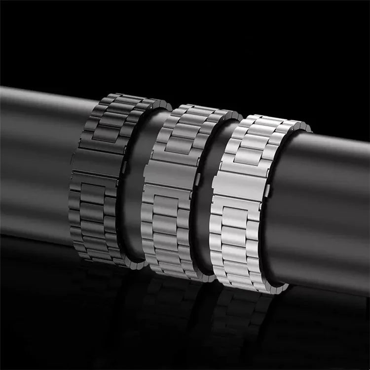 For Apple Watch Series 9 8 7 41mm / 6 5 4 SE (2022) SE (2023) SE 40mm / 3 2 1 38mm Watch Band 3-Bead Titanium Alloy Strap