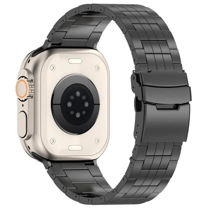 For Apple Watch Ultra 2 Ultra 49mm / Series 9 8 7 45mm / 6 5 4 SE (2022) SE (2023) SE 44mm / 3 2 1 42mm 5-Bead Titanium Alloy Strap