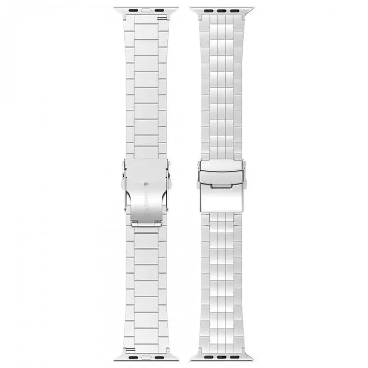 For Apple Watch Series 9 8 7 41mm / 6 5 4 SE (2022) SE (2023) SE 40mm / 3 2 1 38mm Watch Strap 5-Bead Titanium Alloy Bracelet -Black