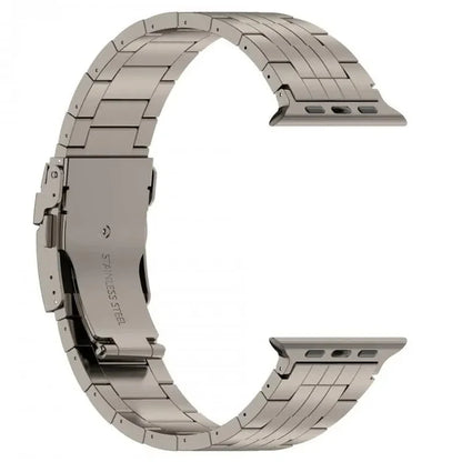 For Apple Watch Series 9 8 7 41mm / 6 5 4 SE (2022) SE (2023) SE 40mm / 3 2 1 38mm Watch Strap 5-Bead Titanium Alloy Bracelet -Titanium