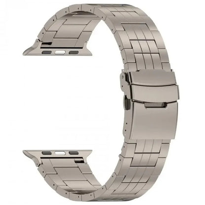 For Apple Watch Series 9 8 7 41mm / 6 5 4 SE (2022) SE (2023) SE 40mm / 3 2 1 38mm Watch Strap 5-Bead Titanium Alloy Bracelet -Titanium