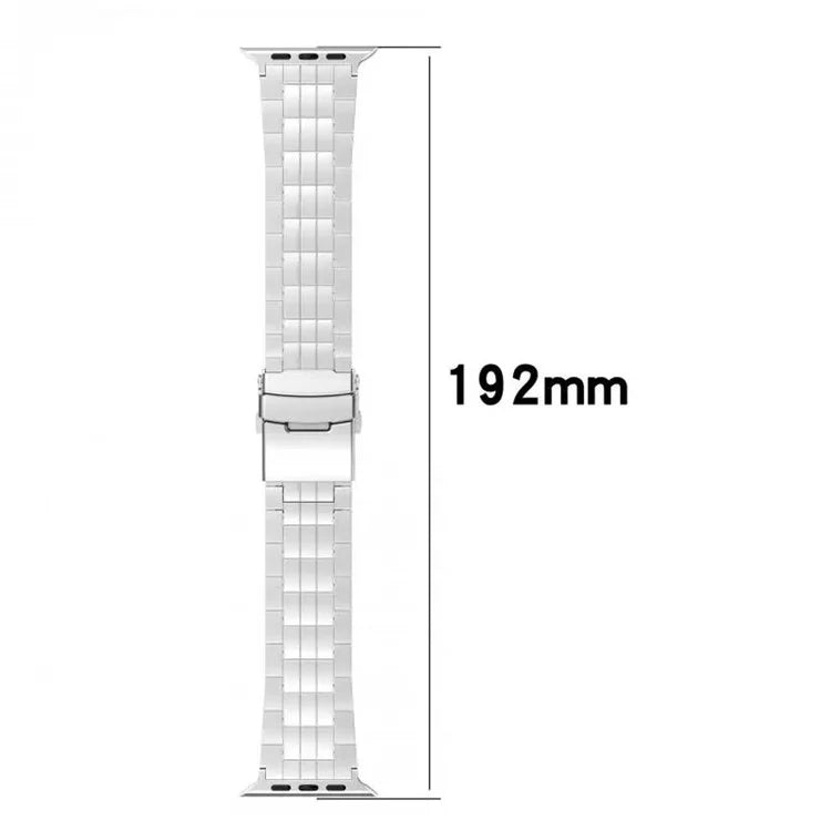 For Apple Watch Series 9 8 7 41mm / 6 5 4 SE (2022) SE (2023) SE 40mm / 3 2 1 38mm Watch Strap 5-Bead Titanium Alloy Bracelet -Titanium