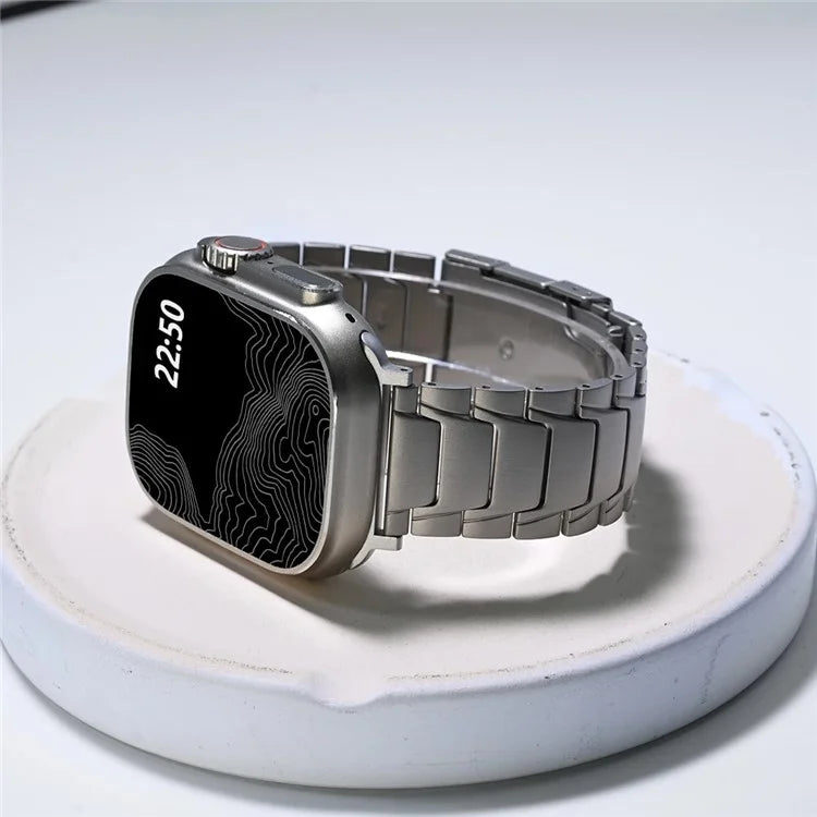 For Apple Watch Series 9 8 7 41mm  /  6 5 4 SE (2022) SE (2023) SE 40mm  /  3 2 1 38mm Titanium Alloy Watch Band Turtleback Clasp