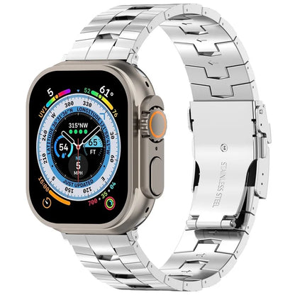 For Apple Watch Series 9 8 7 41mm / 6 5 4 SE (2022) SE (2023) SE 40mm / 3 2 1 38mm Titanium Alloy Band Rice Spike Texture Wrist Strap
