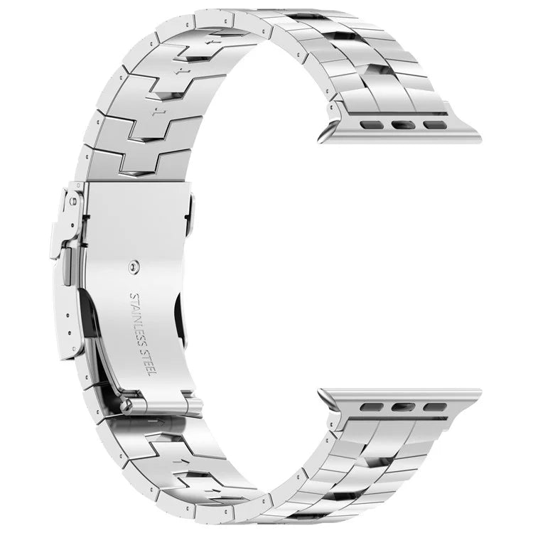 For Apple Watch Series 9 8 7 41mm / 6 5 4 SE (2022) SE (2023) SE 40mm / 3 2 1 38mm Titanium Alloy Band Rice Spike Texture Wrist Strap