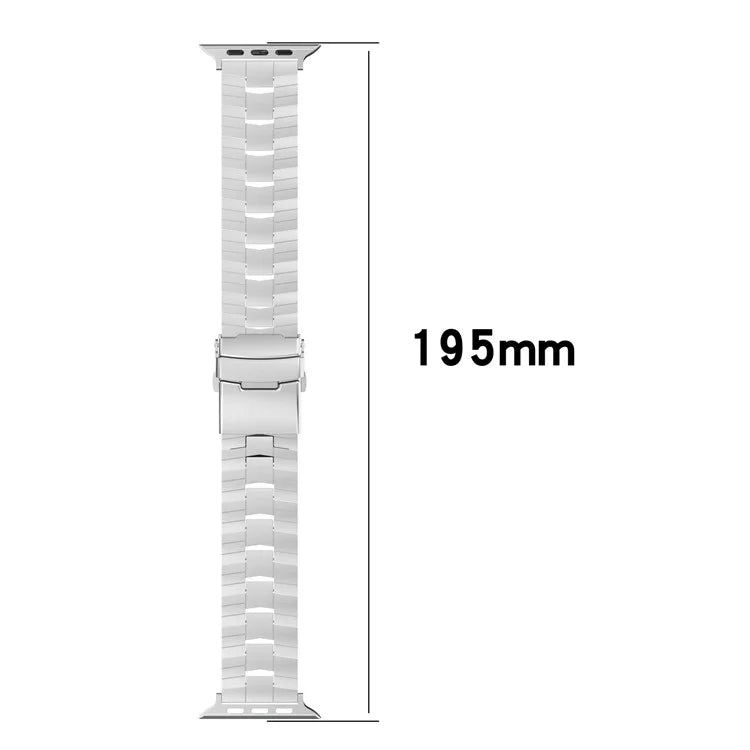 For Apple Watch Series 9 8 7 41mm / 6 5 4 SE (2022) SE (2023) SE 40mm / 3 2 1 38mm Titanium Alloy Band Rice Spike Texture Wrist Strap