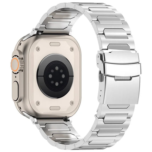 For Apple Watch Ultra 2 Ultra 49mm  /  Series 9 8 7 45mm  /  6 5 4 SE (2022) SE (2023) SE 44mm  /  3 2 1 42mm Titanium Alloy Band