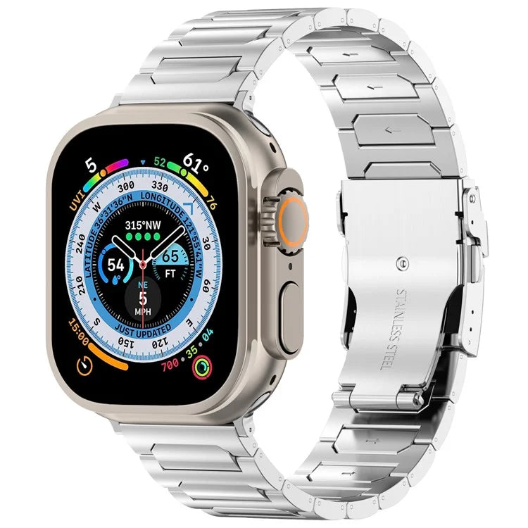 For Apple Watch Ultra 2 Ultra 49mm  /  Series 9 8 7 45mm  /  6 5 4 SE (2022) SE (2023) SE 44mm  /  3 2 1 42mm Titanium Alloy Band