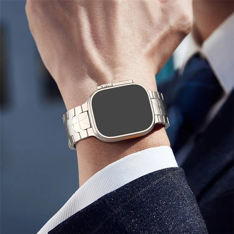 For Apple Watch Ultra 2 Ultra 49mm  /  Series 9 8 7 45mm  /  6 5 4 SE (2022) SE (2023) SE 44mm  /  3 2 1 42mm Magnetic Titanium Alloy Watch Strap