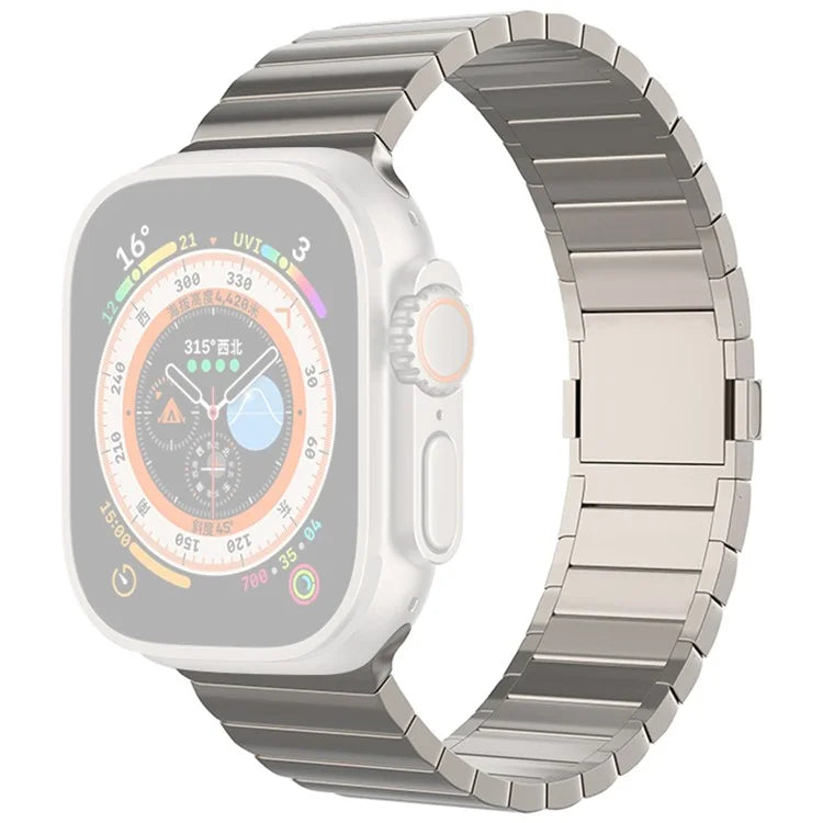 For Apple Watch Ultra 2 Ultra 49mm/9 8 7 45mm / 6 5 4 SE (2022) SE (2023) SE 44mm / 3 2 1 42mm Titanium Alloy Watch Band Magnetic Clasp