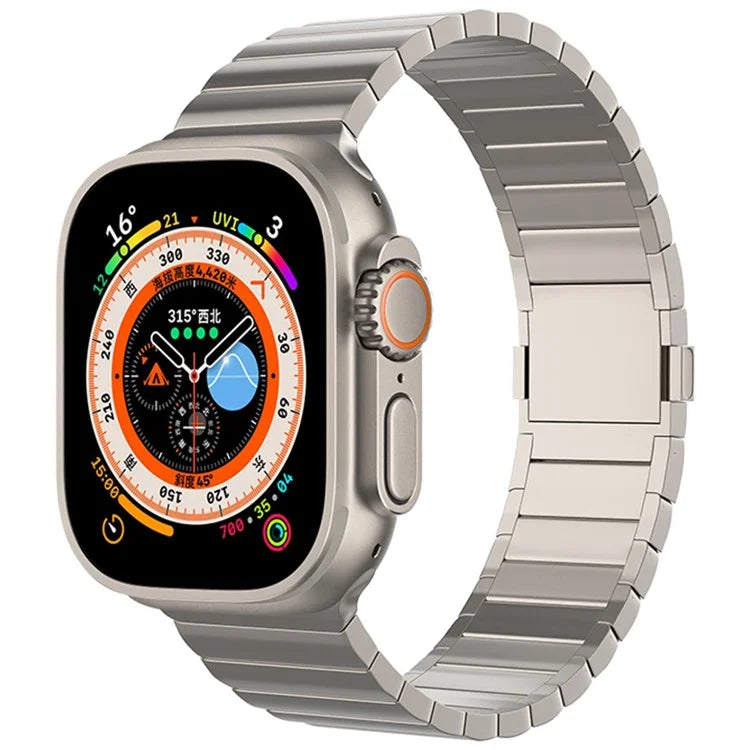 For Apple Watch Ultra 2 Ultra 49mm/9 8 7 45mm / 6 5 4 SE (2022) SE (2023) SE 44mm / 3 2 1 42mm Titanium Alloy Watch Band Magnetic Clasp