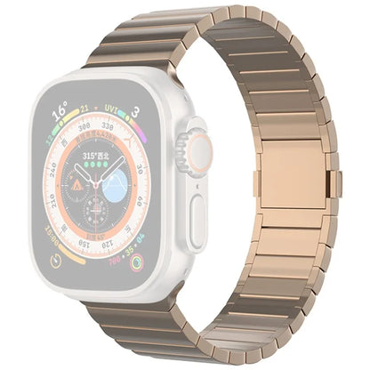 For Apple Watch Ultra 2 Ultra 49mm/9 8 7 45mm / 6 5 4 SE (2022) SE (2023) SE 44mm / 3 2 1 42mm Titanium Alloy Watch Band Magnetic Clasp
