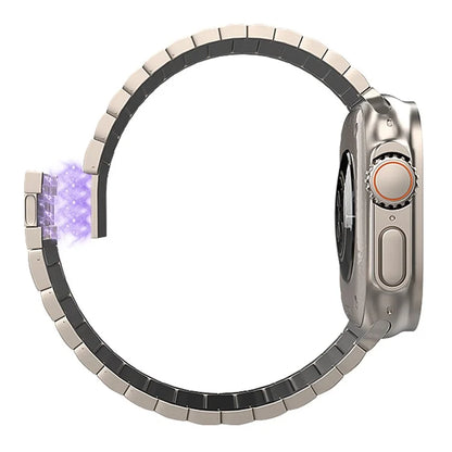 For Apple Watch Ultra 2 Ultra 49mm/9 8 7 45mm / 6 5 4 SE (2022) SE (2023) SE 44mm / 3 2 1 42mm Titanium Alloy Watch Band Magnetic Clasp