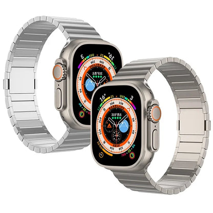 For Apple Watch Ultra 2 Ultra 49mm/9 8 7 45mm / 6 5 4 SE (2022) SE (2023) SE 44mm / 3 2 1 42mm Titanium Alloy Watch Band Magnetic Clasp