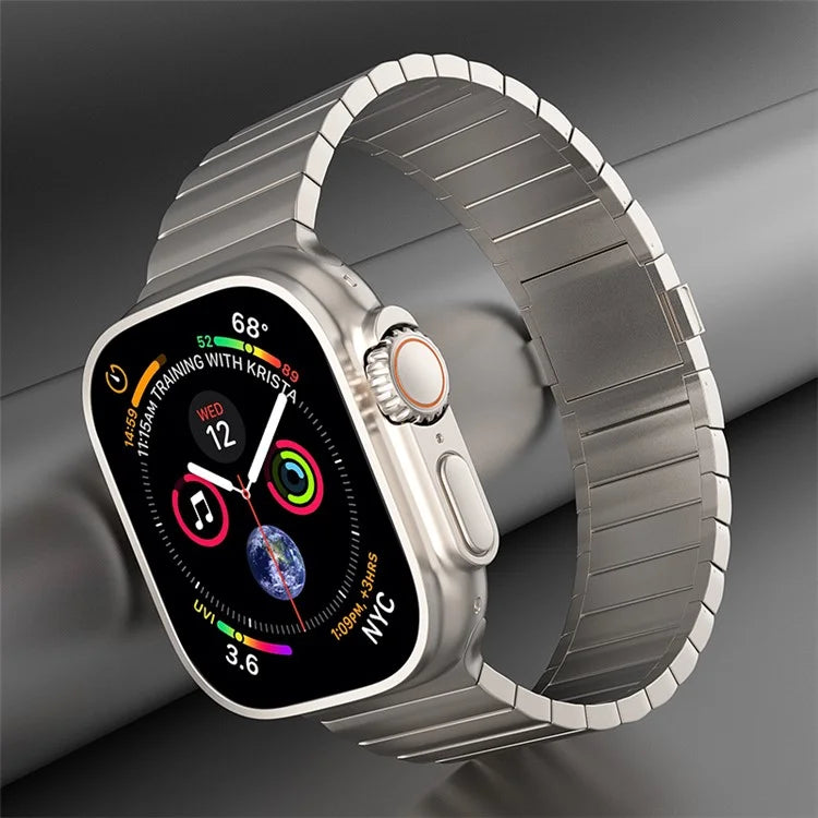 For Apple Watch Ultra 2 Ultra 49mm/9 8 7 45mm / 6 5 4 SE (2022) SE (2023) SE 44mm / 3 2 1 42mm Titanium Alloy Watch Band Magnetic Clasp