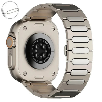 For Apple Watch Ultra 2 Ultra 49mm / Series 9 8 7 45mm / 6 5 4 SE (2022) SE (2023) SE 44mm / 3 2 1 42mm Titanium Alloy Wristband