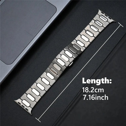 For Apple Watch Ultra 2 Ultra 49mm / Series 9 8 7 45mm / 6 5 4 SE (2022) SE (2023) SE 44mm / 3 2 1 42mm Titanium Alloy Wristband