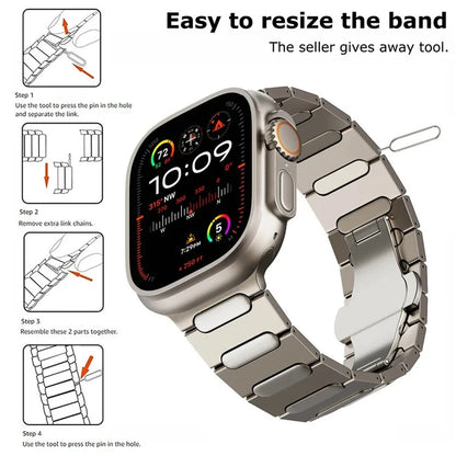 For Apple Watch Ultra 2 Ultra 49mm / Series 9 8 7 45mm / 6 5 4 SE (2022) SE (2023) SE 44mm / 3 2 1 42mm Titanium Alloy Wristband
