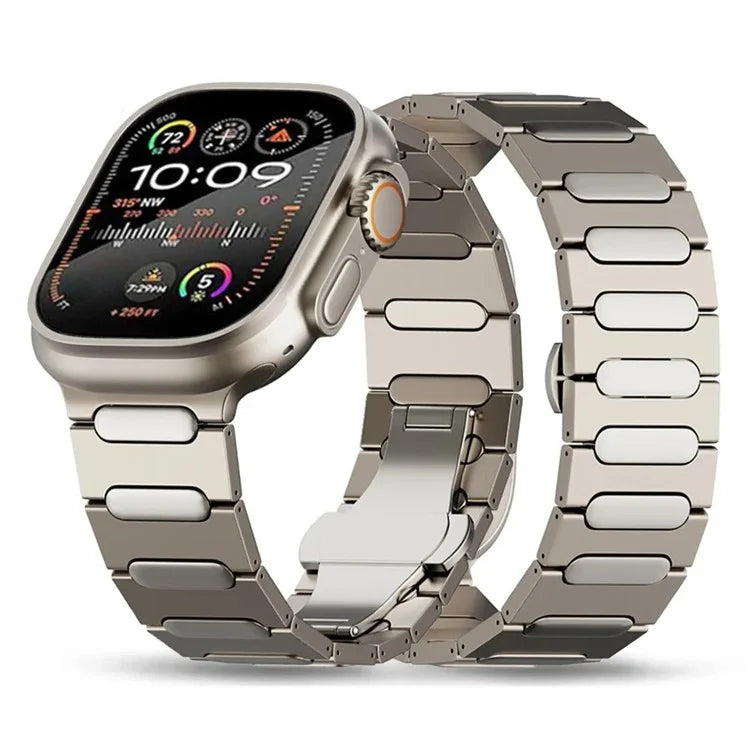For Apple Watch Ultra 2 Ultra 49mm / Series 9 8 7 45mm / 6 5 4 SE (2022) SE (2023) SE 44mm / 3 2 1 42mm Titanium Alloy Wristband