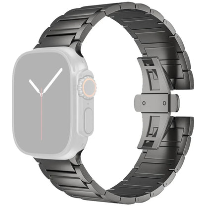 For Apple Watch Ultra 2 Ultra 49mm / Series 9 8 7 45mm / 6 5 4 SE (2022) SE (2023) SE 44mm / 3 2 1 42mm Metal Butterfly Buckle Watch Band