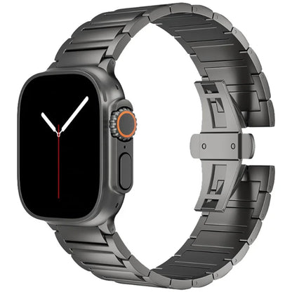 For Apple Watch Ultra 2 Ultra 49mm / Series 9 8 7 45mm / 6 5 4 SE (2022) SE (2023) SE 44mm / 3 2 1 42mm Metal Butterfly Buckle Watch Band