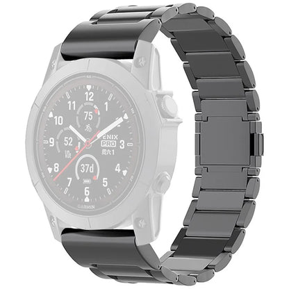 For Garmin Tactix 7 Pro / Fenix 7X / 6X Pro / 5X Plus Watch Band 26mm 3-Bead Titanium Alloy Straps with Magnetic Clasp
