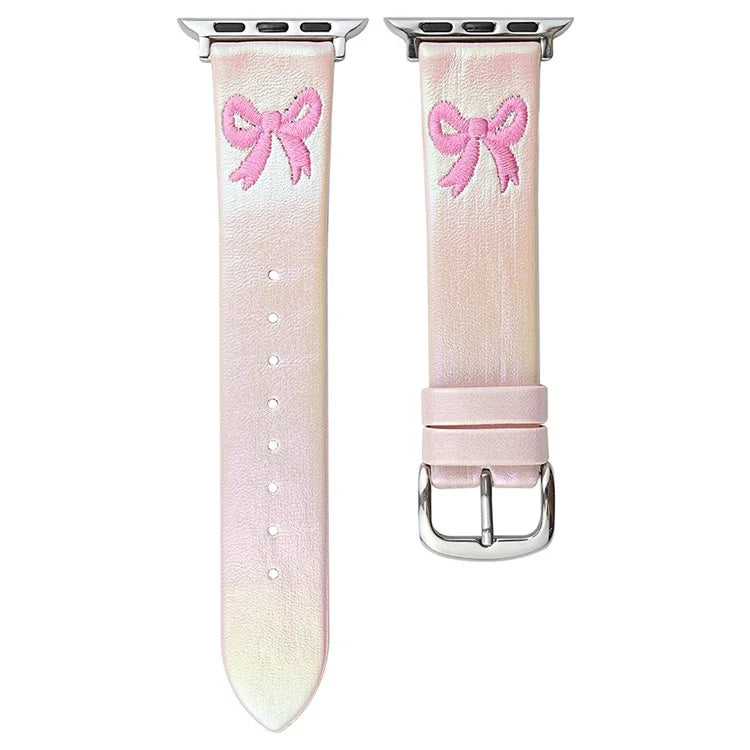 For Apple Watch Ultra 2 Ultra 49mm / 9 8 7 45mm / 6 5 4 SE (2023) SE (2022) SE 44mm / 3 2 1 42mm Watch Band Bowknot Decor