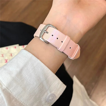 For Apple Watch Series 9 8 7 41mm / 6 5 4 SE (2022) SE (2023) SE 40mm / 3 2 1 38mm Watch Band Bowknot Leather Strap